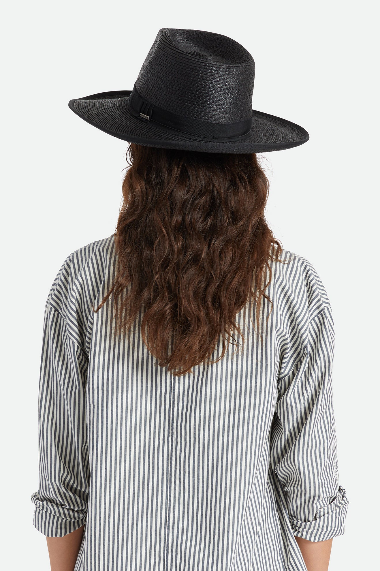 Women's Brixton Reno Straw Hat Hats Black | 7129ECLDQ