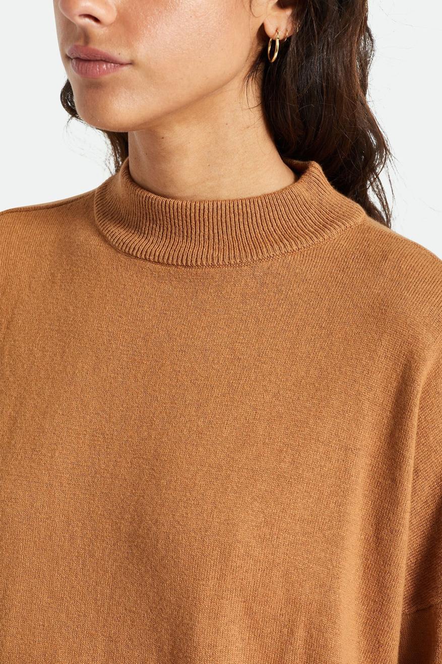 Women's Brixton Reserve Oversized Cashmere Sweater Tops Orange | 0816NUCKQ