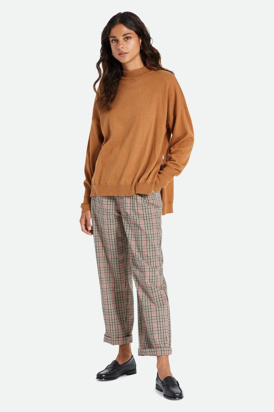 Women's Brixton Reserve Oversized Cashmere Sweaters Brown | 8073TGCOM