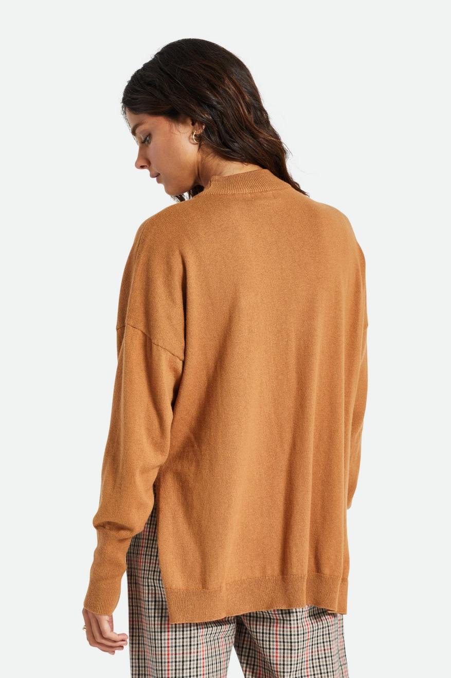 Women's Brixton Reserve Oversized Cashmere Sweaters Brown | 8073TGCOM