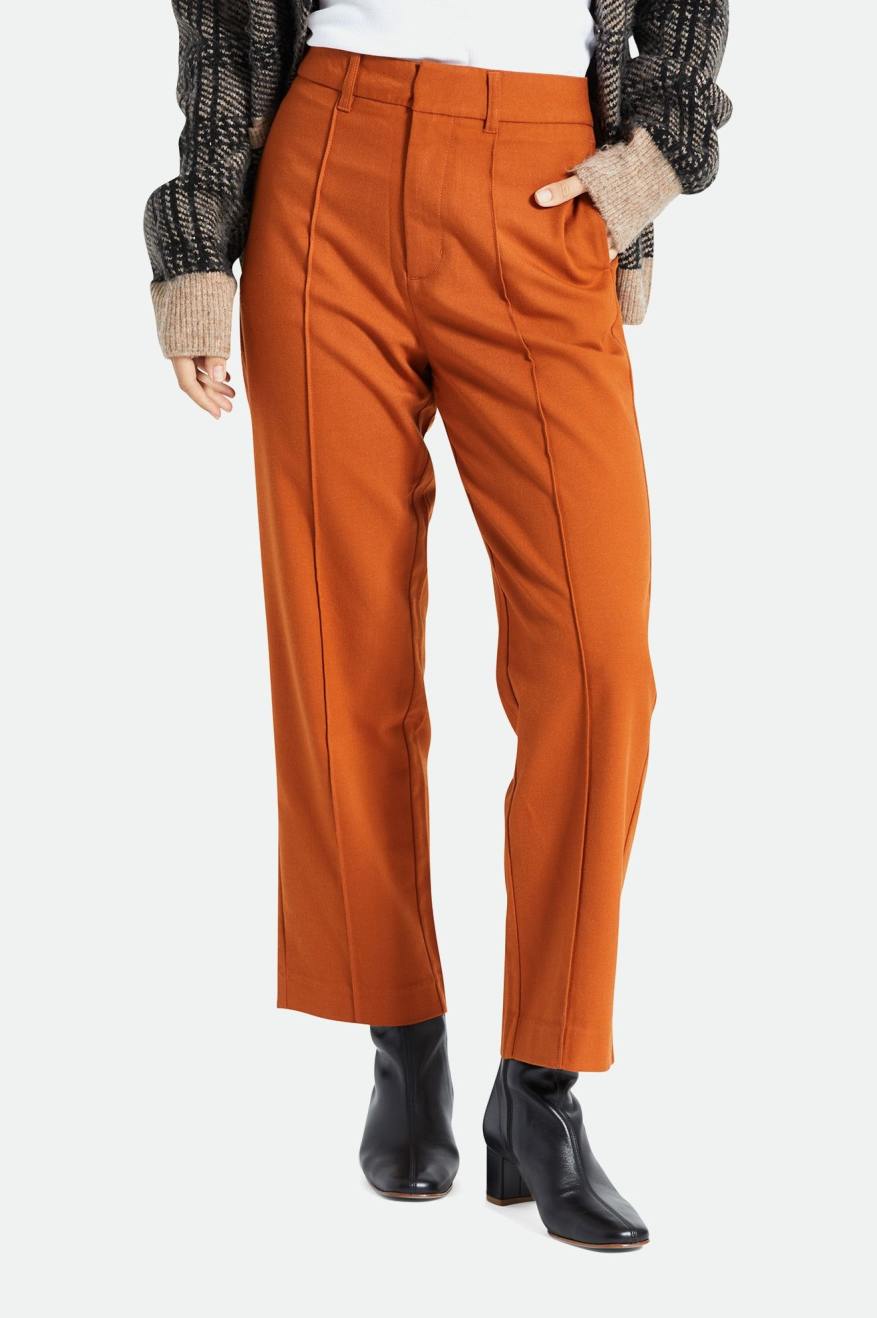 Women's Brixton Retro Trouser Bottoms Orange | 4361FXZES