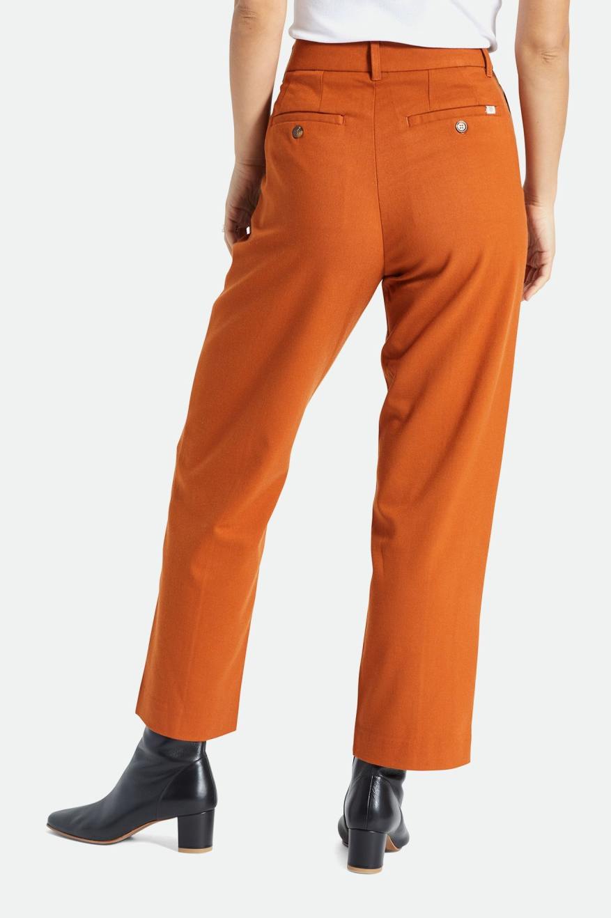 Women's Brixton Retro Trouser Bottoms Orange | 4361FXZES