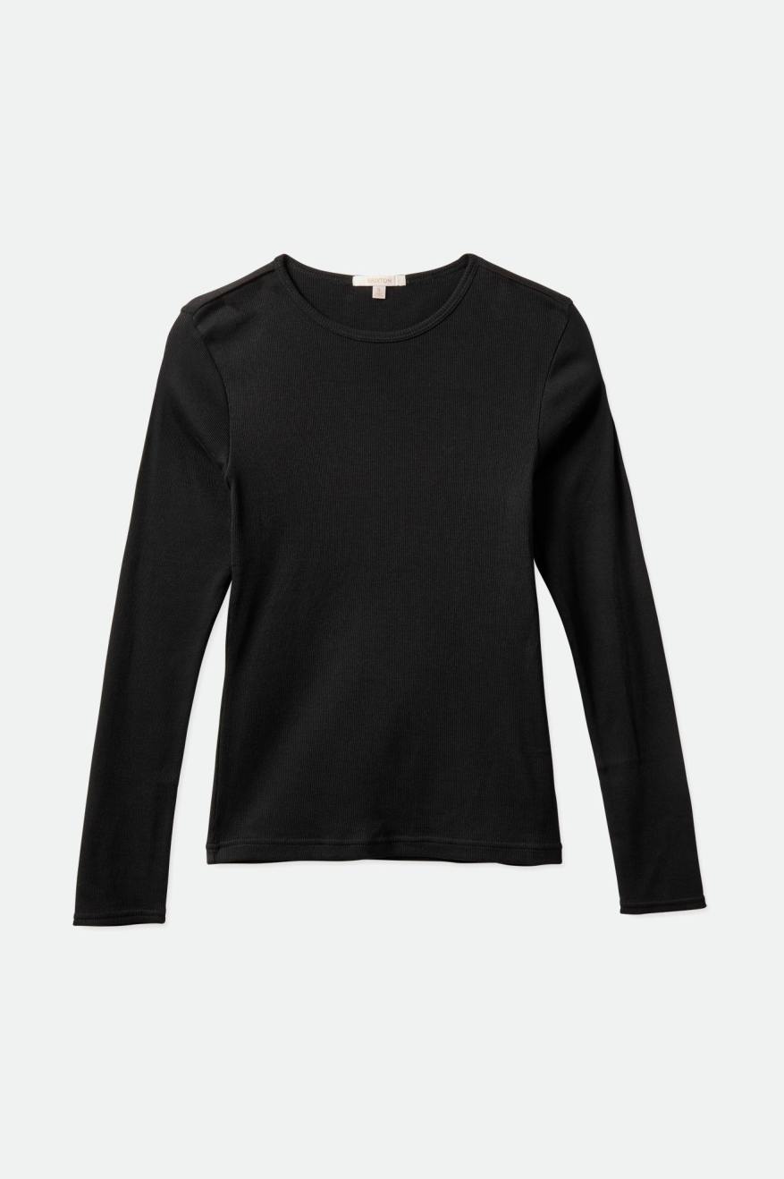 Women's Brixton Tennessee L/S Tee Tops Black | 9674LSNJM