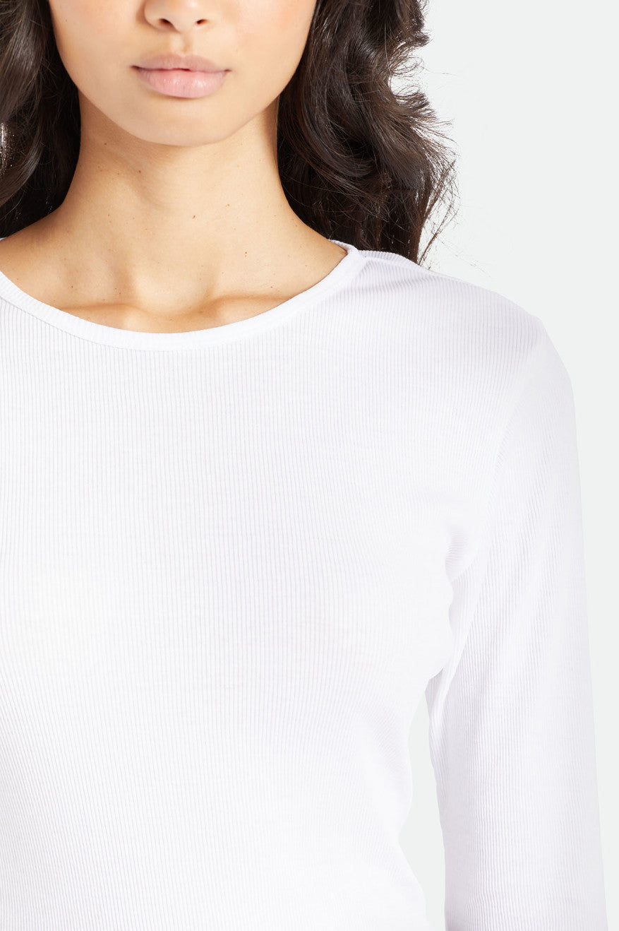 Women's Brixton Tennessee L/S Tee Tops White | 0467LGMYI