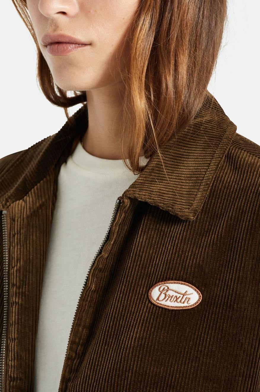 Women's Brixton Utopia Jackets Brown | 1042OILQW