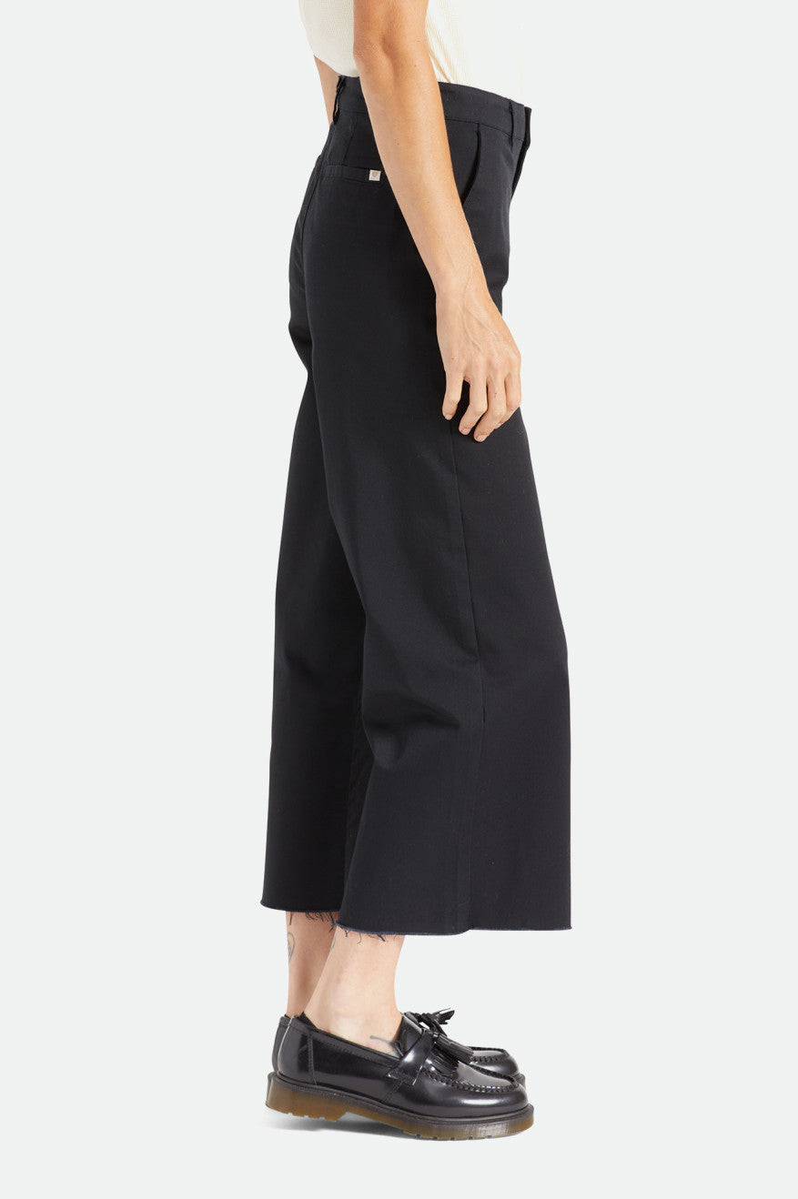 Women's Brixton Victory Wide Leg Bottoms Black | 5071USGCF