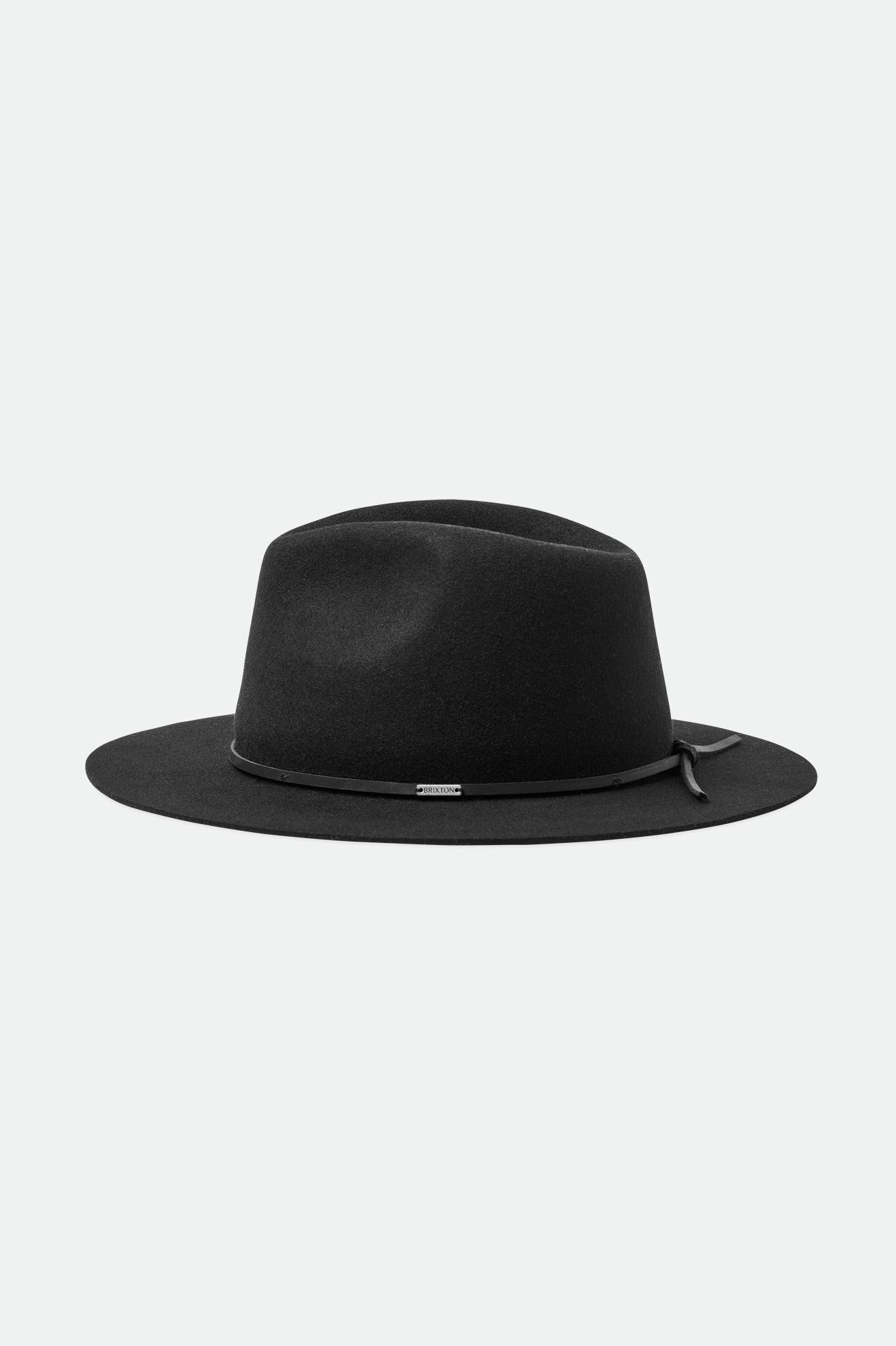 Women's Brixton Wesley Fedora Fedoras Black | 2378IYLJG